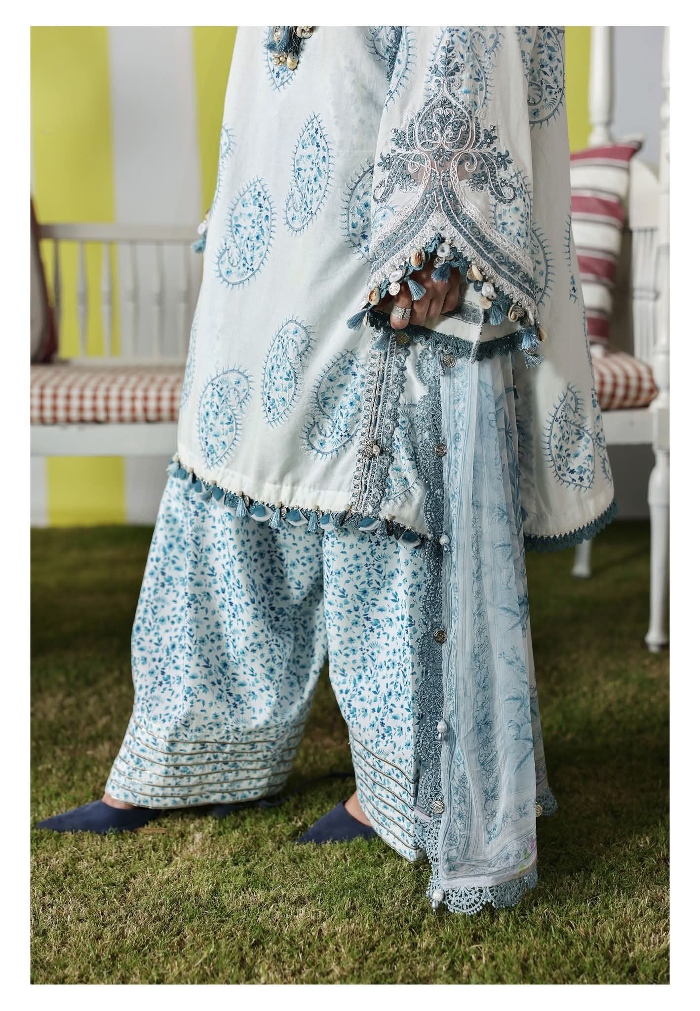 3 Piece Unstitched Embroidered Lawn Suit