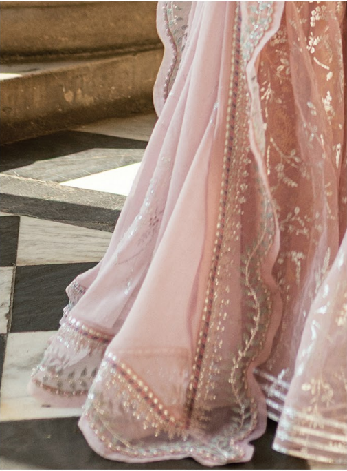 Blush Radiance Embellished Gharara Set