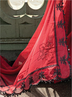 Scarlet Bloom Hand-Embellished 3D Floral Formal Set