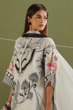 Black & White Shirt with Paisley Dupatta