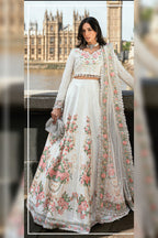 Blush Flora Embroidered Raw Silk Lehenga