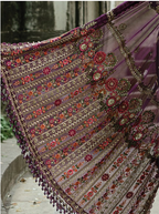 Plum Luxe Hand-Embellished Saree