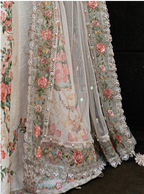 Blush Flora Embroidered Raw Silk Lehenga