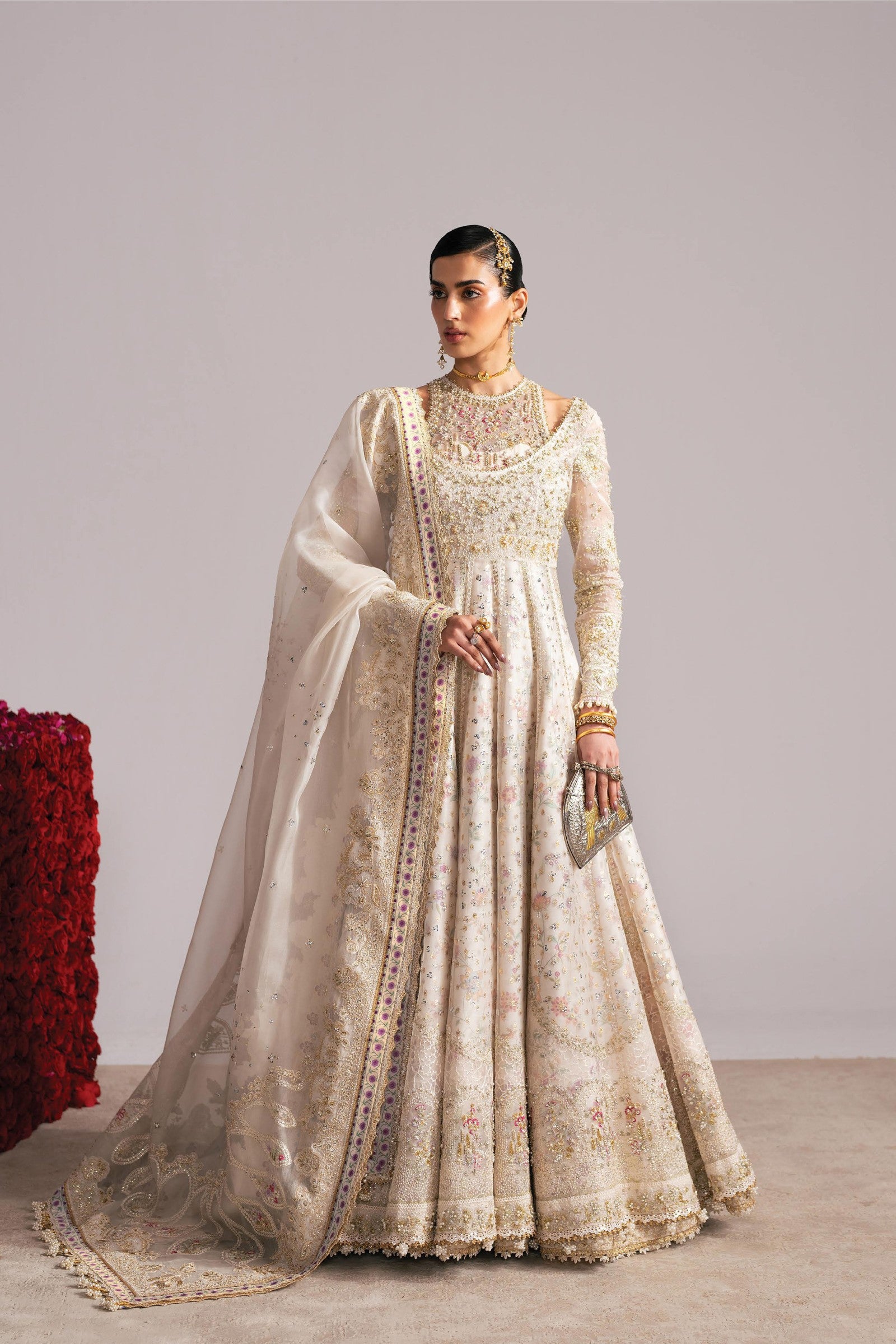 SUFFUSE – Freeshia | Ivory Embroidered Wedding Unstitched