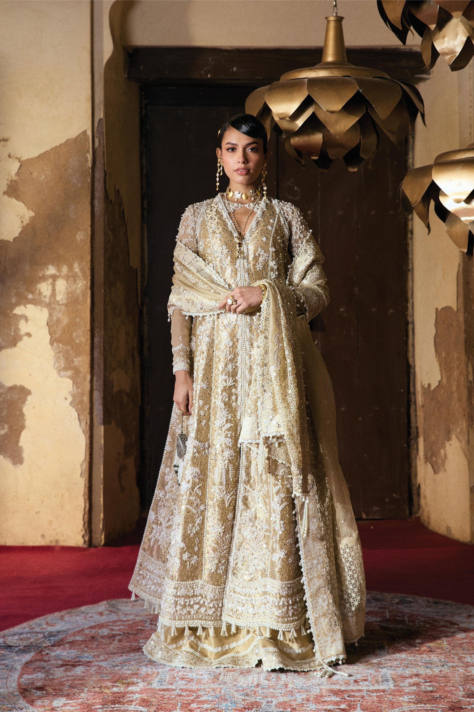 SUFFUSE Gulraiz – Gold Embroidered Wedding Unstitched