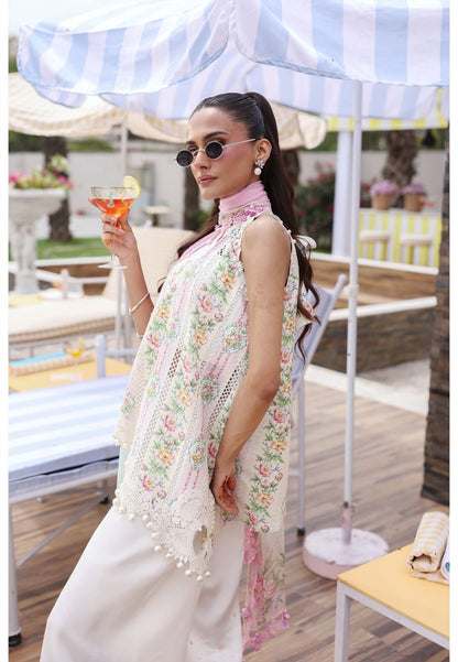 3 Piece Unstitched Embroidered Lawn Suit