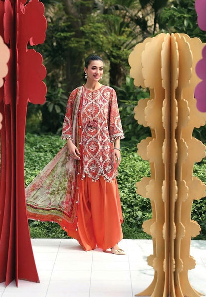 3 Piece Stitched Embroidered Lawn Suit