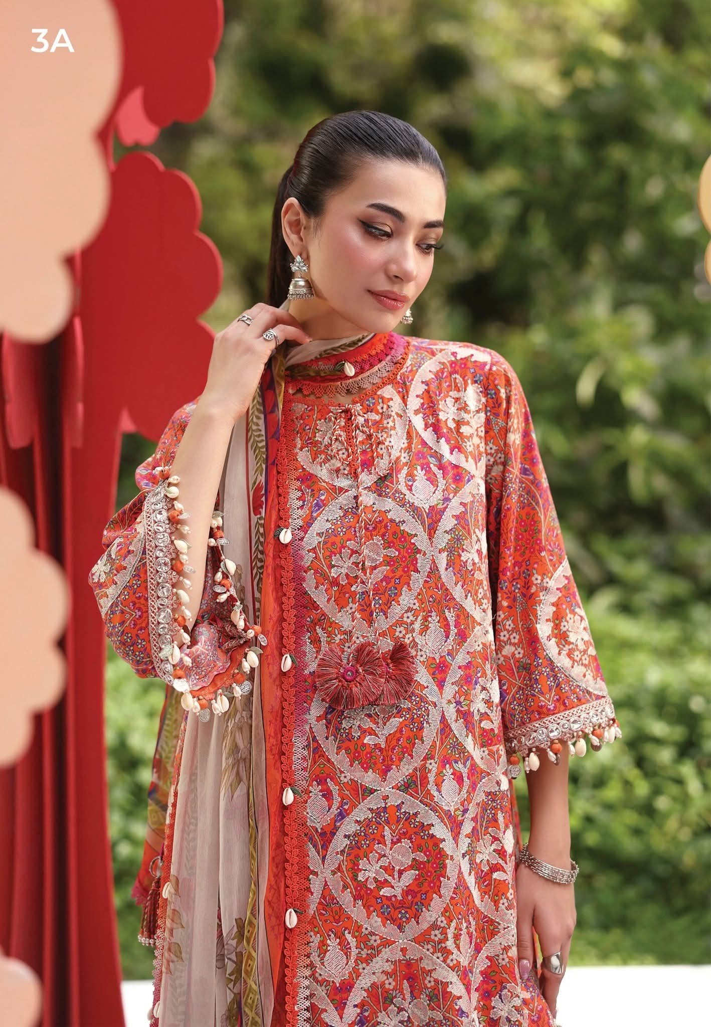 3 Piece Stitched Embroidered Lawn Suit