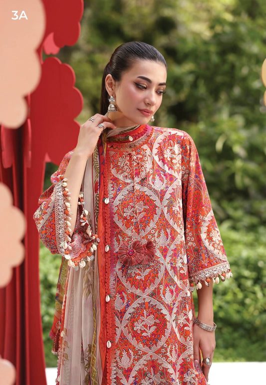 3 Piece Stitched Embroidered Lawn Suit