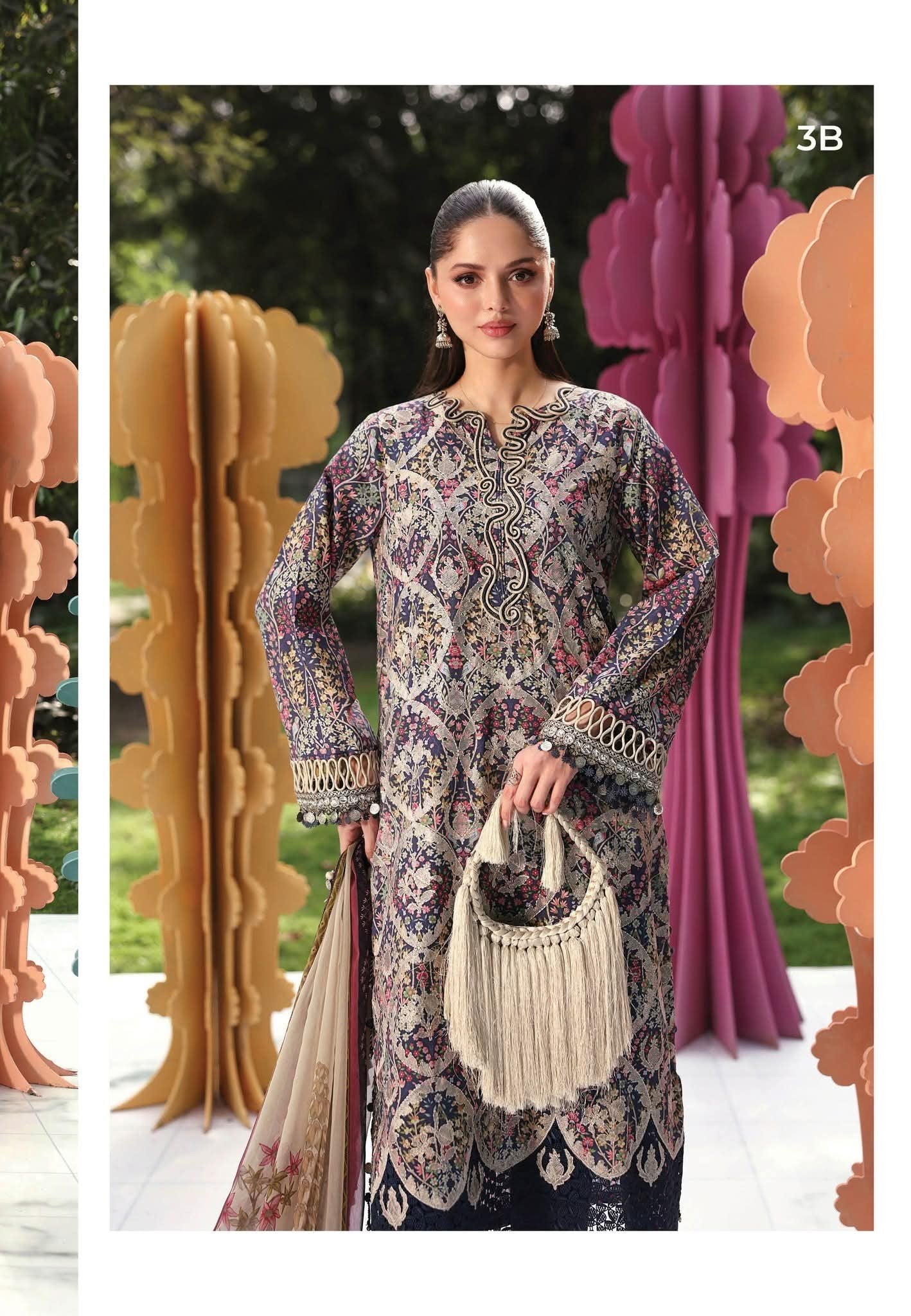 3 Piece Stitched Embroidered Lawn Suit