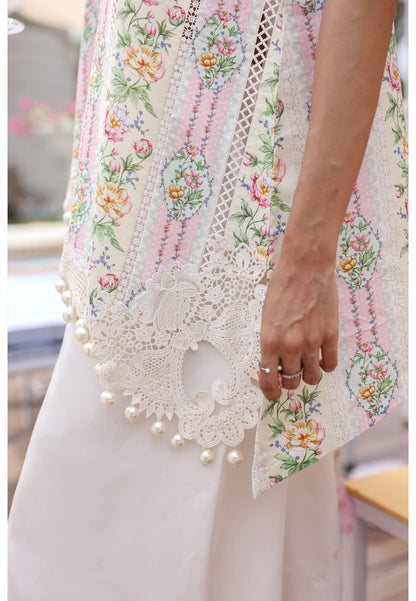 3 Piece Unstitched Embroidered Lawn Suit