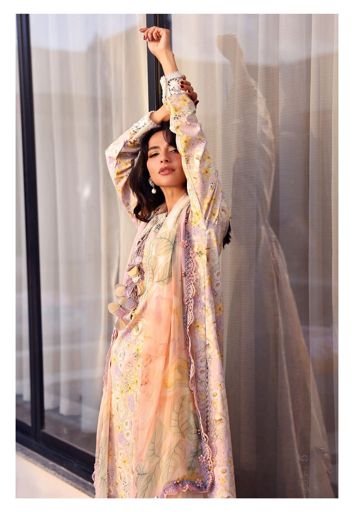 3 Piece Unstitched Embroidered Lawn Suit