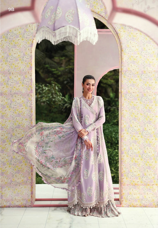 3 Piece Unstitched Embroidered Lawn Suit