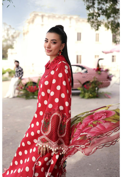 3 Piece Unstitched Embroidered Lawn Suit
