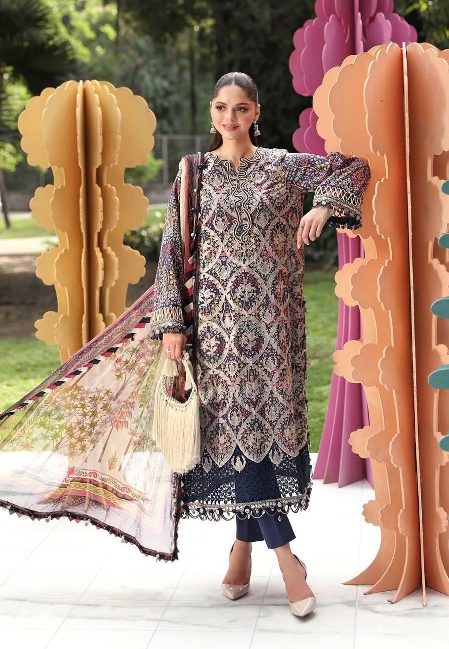 3 Piece Stitched Embroidered Lawn Suit