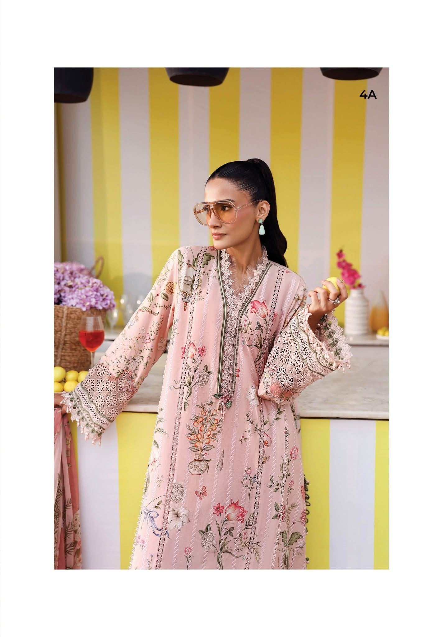 3 Piece Unstitched Embroidered Lawn Suit