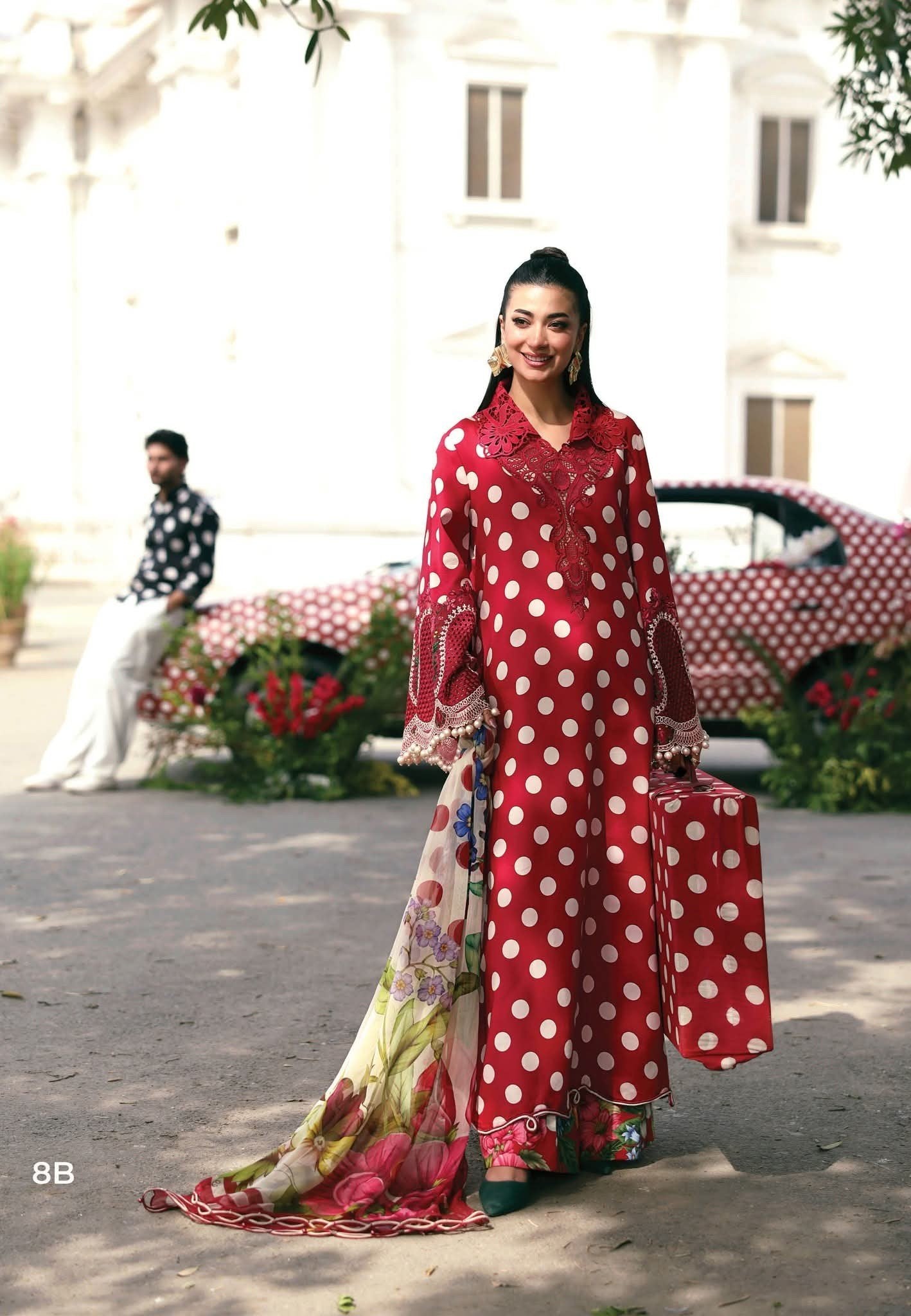 3 Piece Unstitched Embroidered Lawn Suit