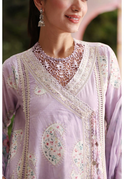 3 Piece Unstitched Embroidered Lawn Suit