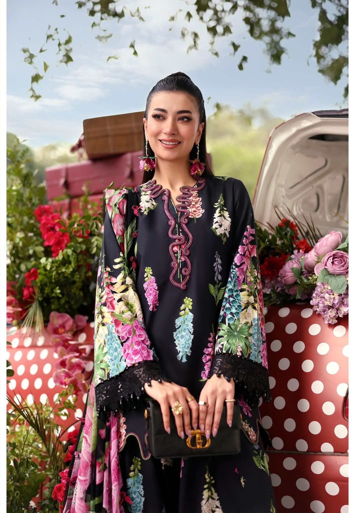 3 Piece Stitched Embroidered Lawn Suit