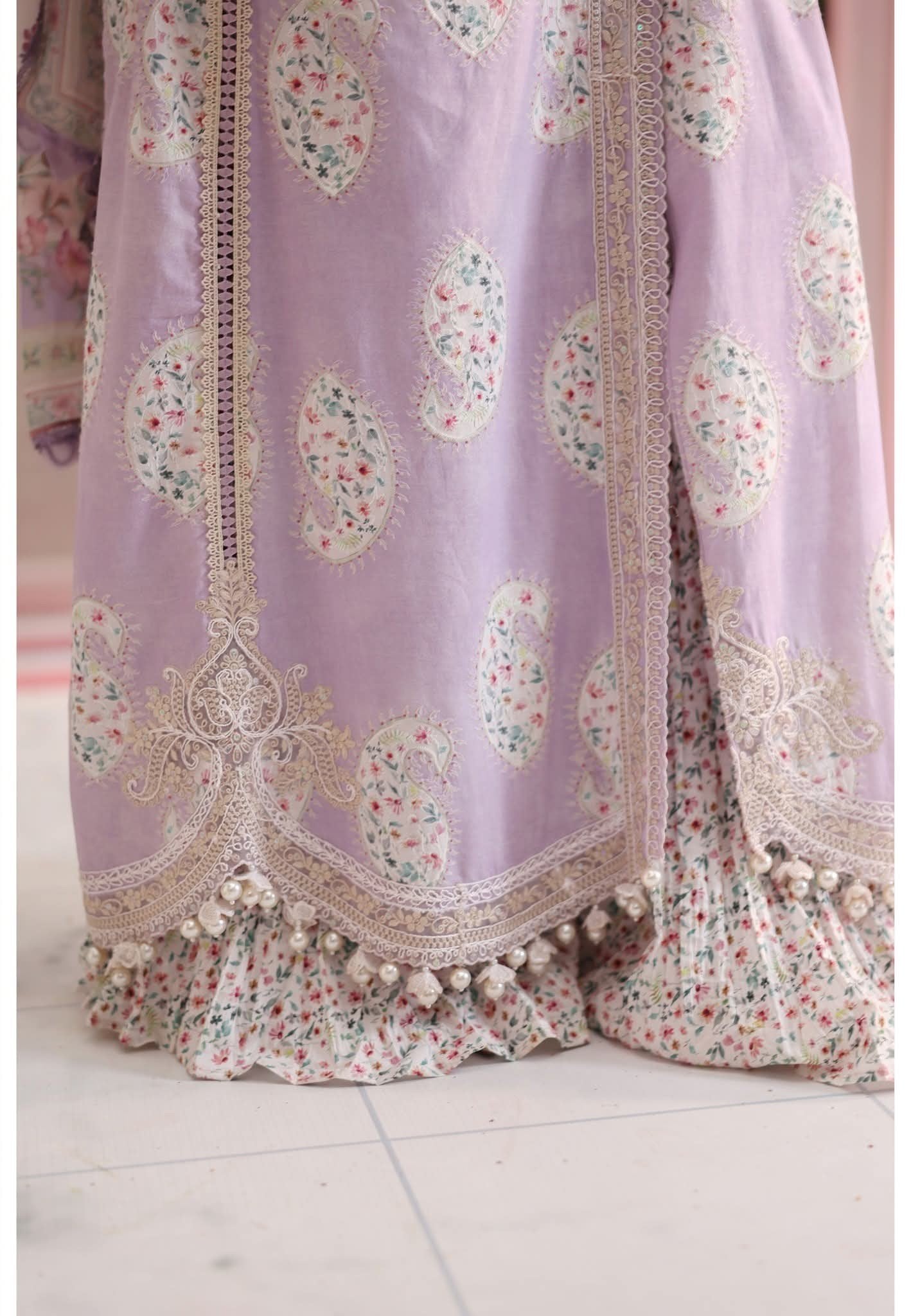 3 Piece Unstitched Embroidered Lawn Suit