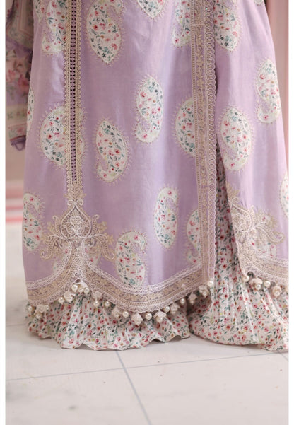 3 Piece Unstitched Embroidered Lawn Suit