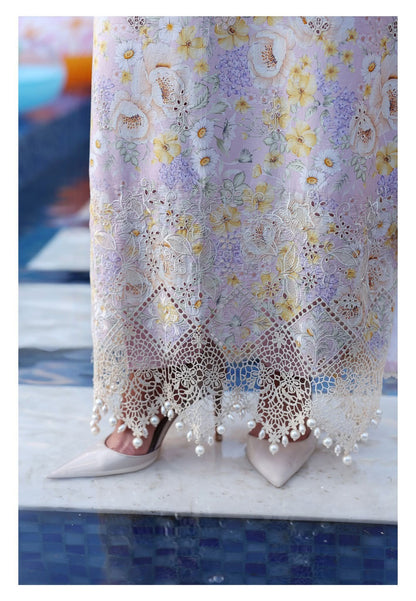 3 Piece Unstitched Embroidered Lawn Suit