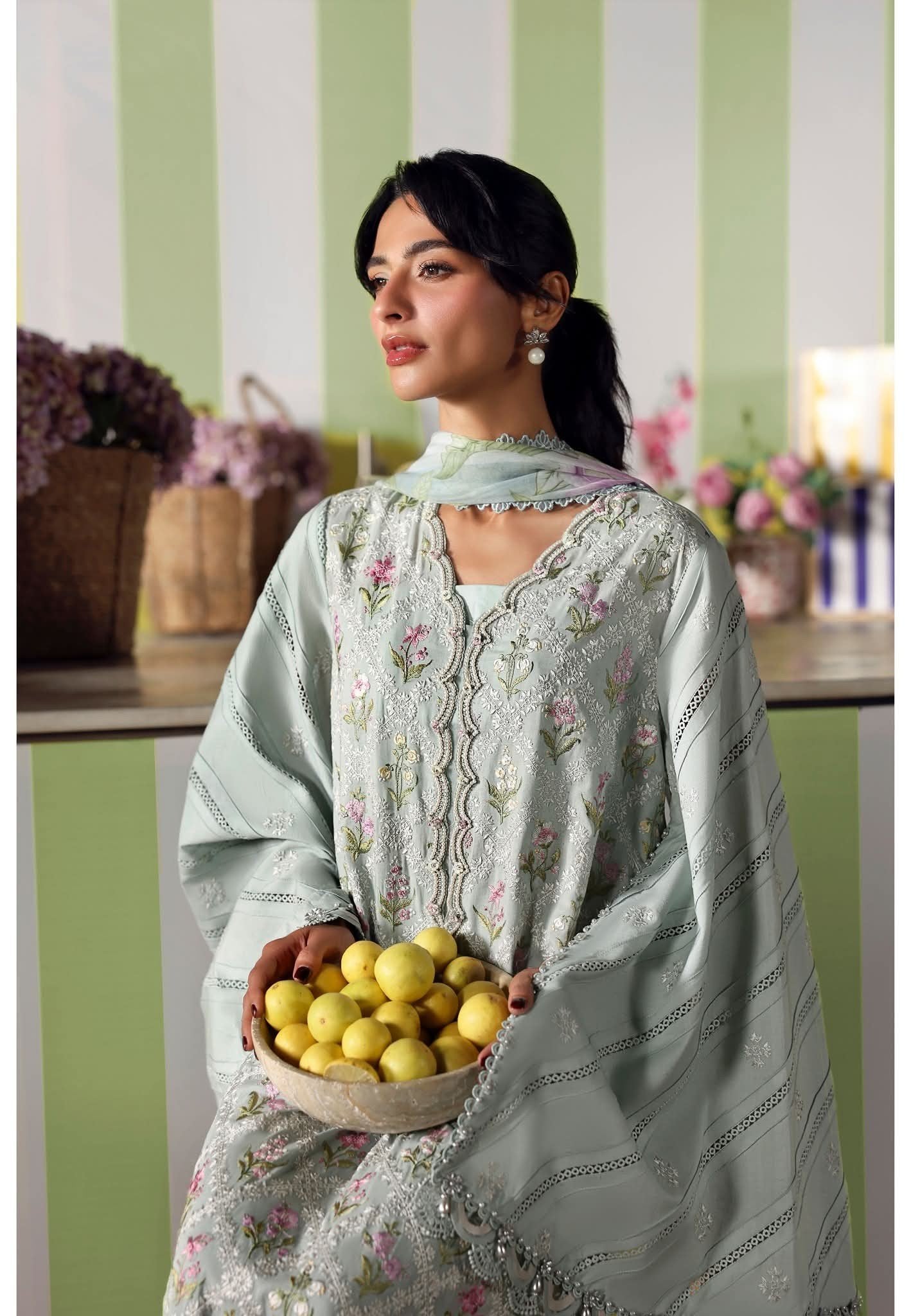 3 Piece Stitched Embroidered Lawn Suit