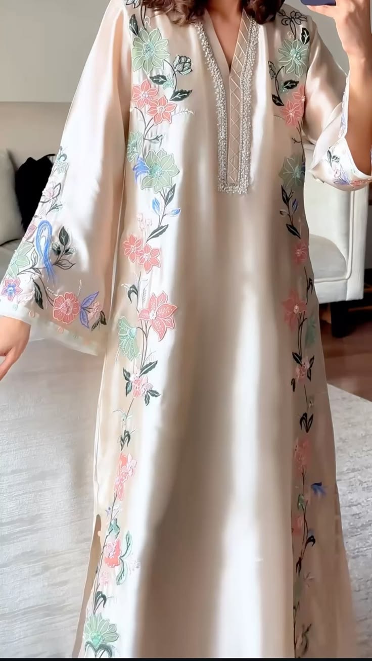 2 piece pure sheesha silk kaftan