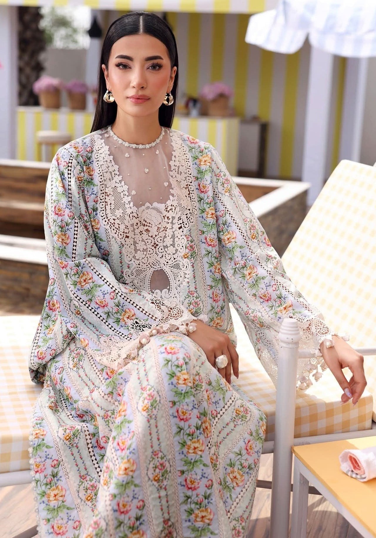 Maria.B M.Prints Embroidered Lawn Unstitched 3-Piece Suit