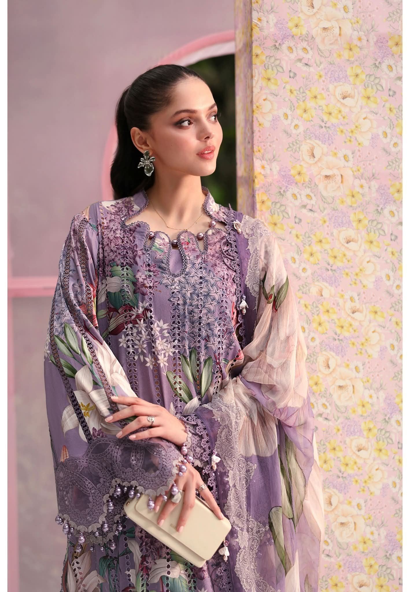 3 Piece Stitched Embroidered Lawn Suit