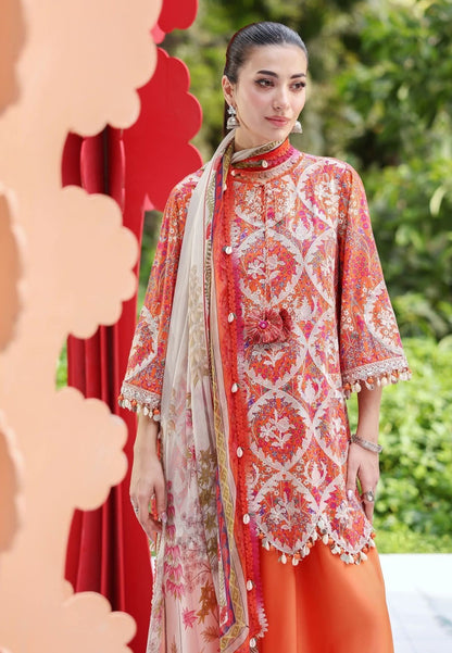3 Piece Stitched Embroidered Lawn Suit